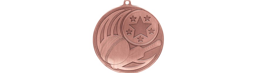  CRICKET ICONIC MEDAL 55MM - GOLD, SILVER & BRONZE